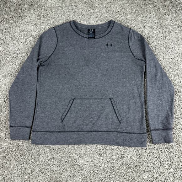 Under Armour Shirt Womens XL Gray Pullover Cozy Infrared Crewneck ColdGear READ - Picture 1 of 12
